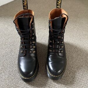 Dr. Martens Black Lace Up 7 Hook Lug Sole Boots